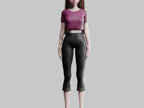 Cute classic Woman V30632 3D Model