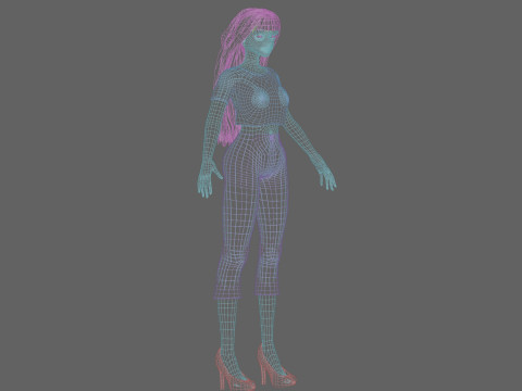 Cute classic Woman V30632 3D Model