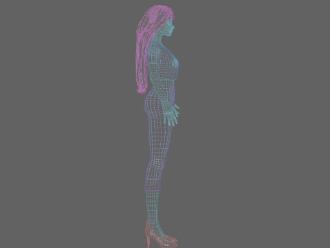 Cute classic Woman V30632 3D Model