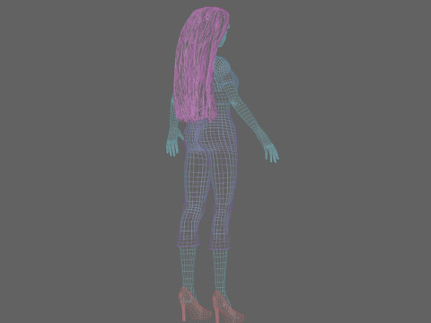 Cute classic Woman V30632 3D Model