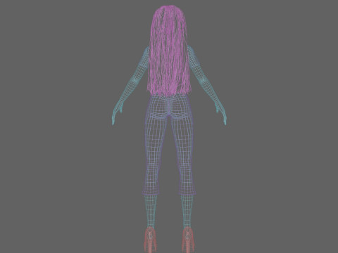 Cute classic Woman V30632 3D Model