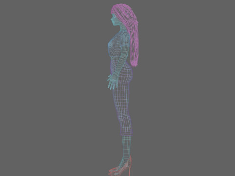 Cute classic Woman V30632 3D Model