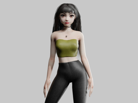 Cute cool woman V30926 3Dモデル