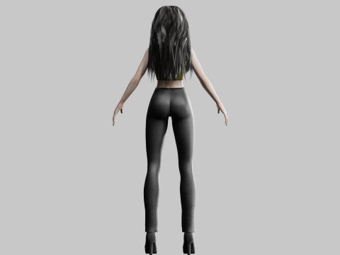Cute cool woman V30926 3D Model
