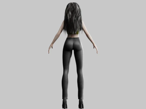 Cute cool woman V30926 3D Model