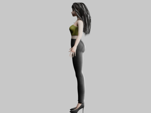 Cute cool woman V30926 3D Model