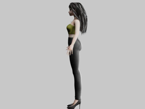 Cute cool woman V30926 3D Model