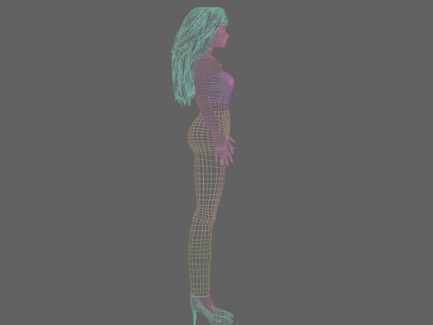 Cute cool woman V30926 3D Model