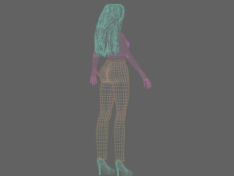Cute cool woman V30926 3D Model