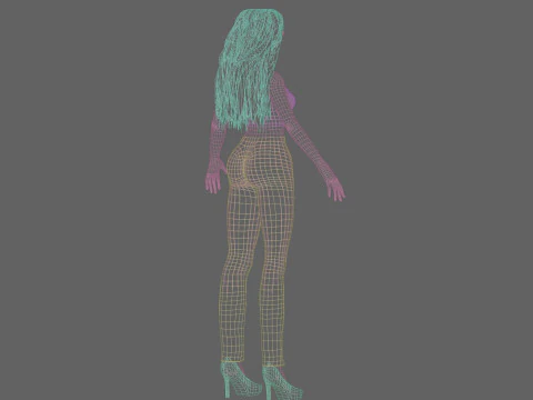 Cute cool woman V30926 3D Model