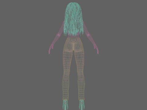 Cute cool woman V30926 3D Model