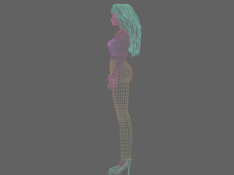 Cute cool woman V30926 3D Model