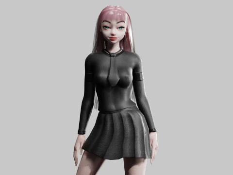 Cute pretty Woman V32945 3D Model