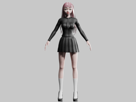 Cute pretty Woman V32945 Modelo 3D