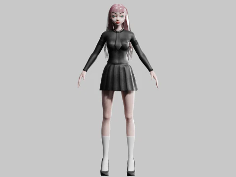 Cute pretty Woman V32945 3D Model