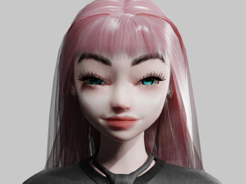 Cute pretty Woman V32945 3D Model