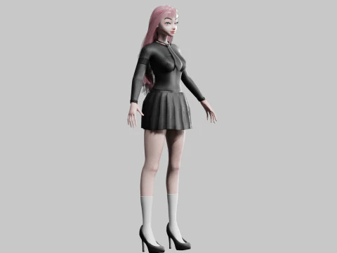 Cute pretty Woman V32945 3D Model