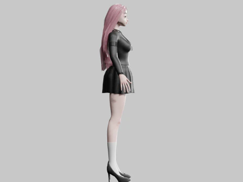 Cute pretty Woman V32945 3D Model