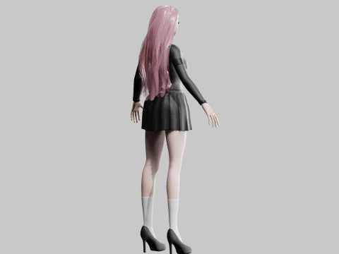 Cute pretty Woman V32945 3D Model