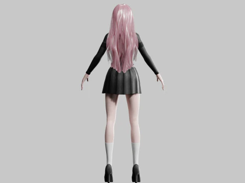 Cute pretty Woman V32945 3D Model