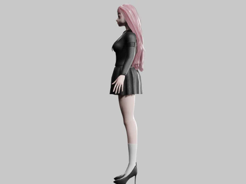 Cute pretty Woman V32945 3D Model