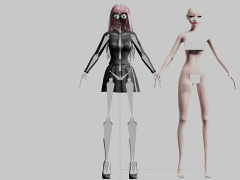 Cute pretty Woman V32945 3D Model