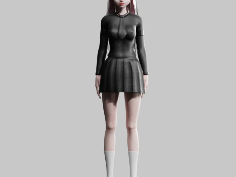 Cute pretty Woman V32945 3D Model