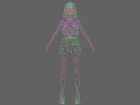 Cute pretty Woman V32945 Modelo 3D