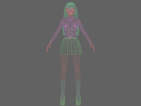 Cute pretty Woman V32945 3D Model