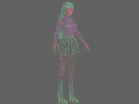 Cute pretty Woman V32945 Modelo 3D