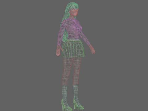Cute pretty Woman V32945 3D Model