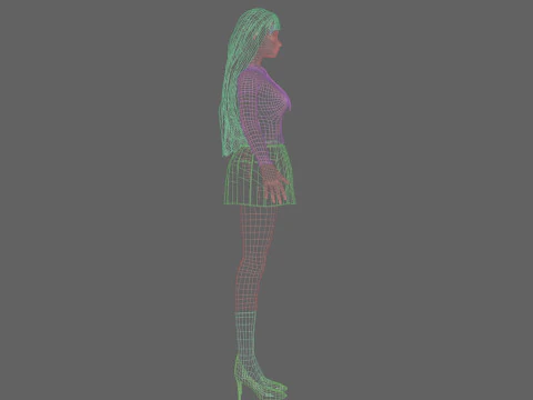 Cute pretty Woman V32945 3D Model