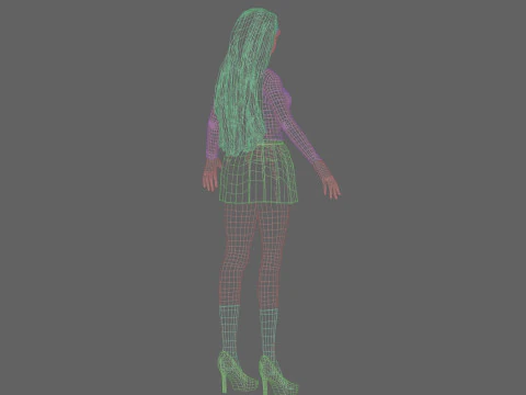 Cute pretty Woman V32945 3D Model