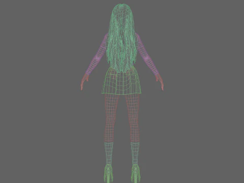 Cute pretty Woman V32945 3D Model