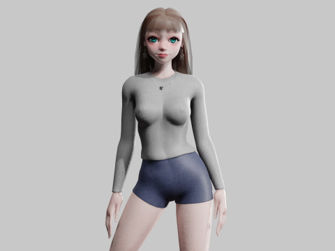 Cute Standard Woman V31901 3D मॉडल