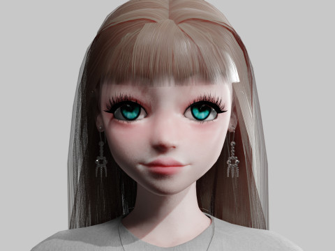 Cute Standard Woman V31901 3D Model