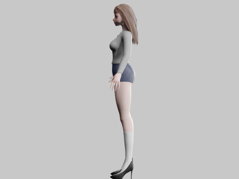 Cute Standard Woman V31901 3D Model