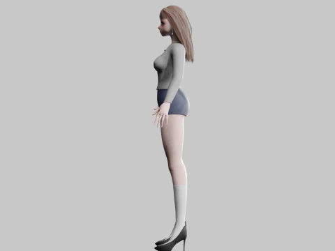 Cute Standard Woman V31901 3D Model