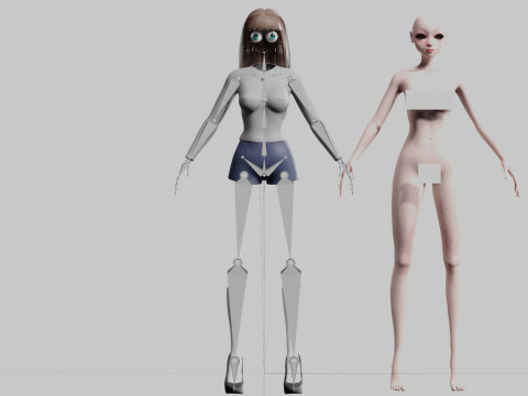 Cute Standard Woman V31901 3D Model