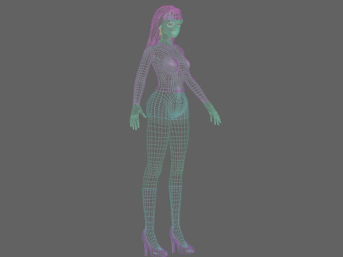 Cute Standard Woman V31901 3D Model