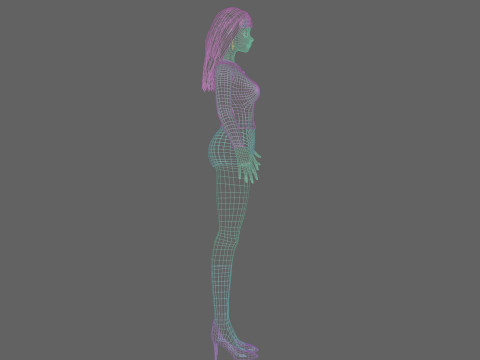 Cute Standard Woman V31901 3D Model