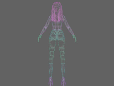 Cute Standard Woman V31901 3D Model
