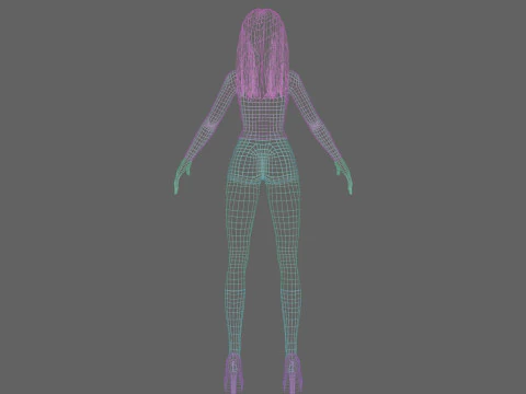 Cute Standard Woman V31901 3D Model