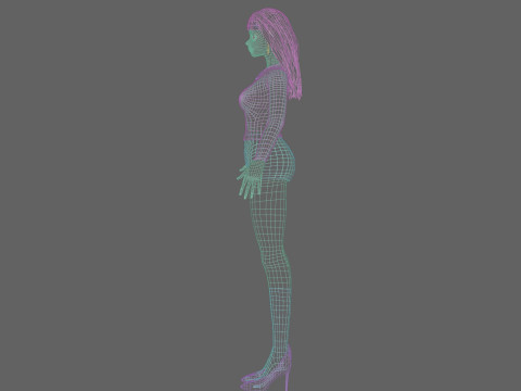 Cute Standard Woman V31901 3D Model