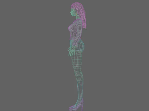 Cute Standard Woman V31901 3D Model