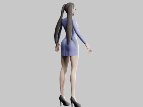 Cute stylized woman V20906 3D मॉडल