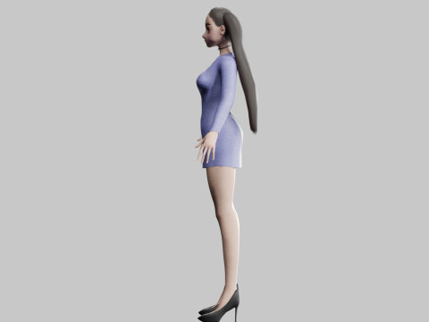 Cute stylized woman V20906 3D मॉडल