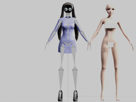 Cute stylized woman V20906 3D मॉडल