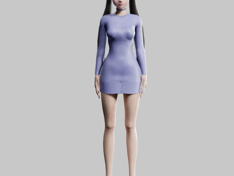 Cute stylized woman V20906 3D मॉडल