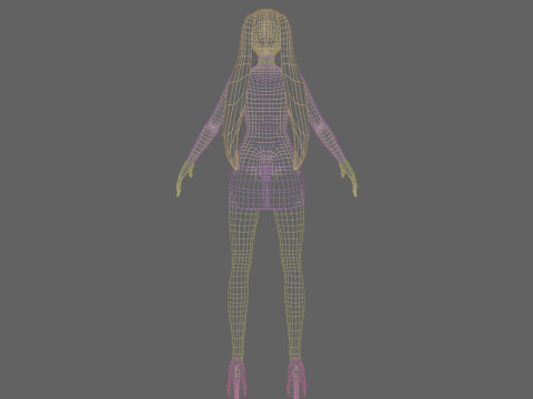 Cute stylized woman V20906 3D मॉडल